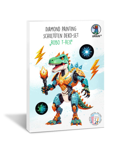 URSUS Diamond Painting Schultüten Deko-Set "ROBO T-REX" - ab 3 Jahren