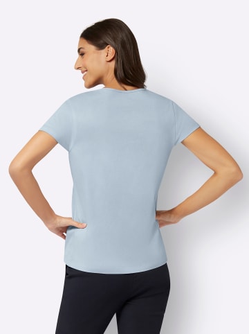 Sieh an! Rundhals-Shirt in hellblau