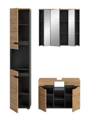 ebuy24 Badmöbelset Canu Eiche 133 x 34 cm