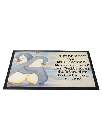 Mr. & Mrs. Panda Schmutzfangmatte Pinguine Kuscheln Design mit S... in Weiß