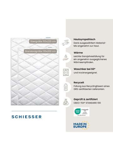 Schiesser Ganzjahresbettdecke Hygge in Weiß