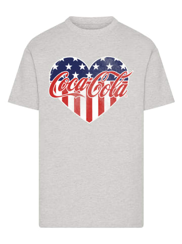F4NT4STIC T-Shirt Coca Cola Americana in grau meliert
