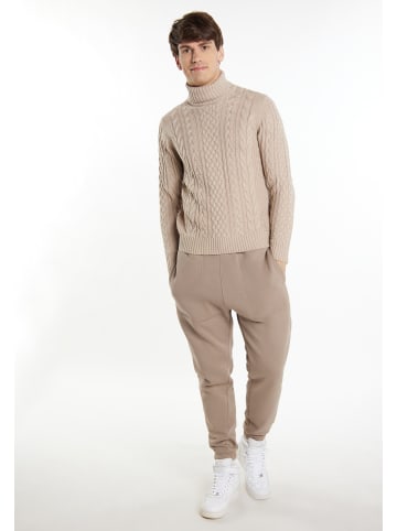 MO Herren Pullover Mit Zopfstrick in Kamel