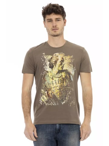 Trussardi Action Grau Braun Baumwolle Herren T-Shirt