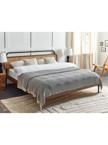 Beliani Kuscheldecke CHYAMA in Schwarz/Weiß - (W) 220 x (H) 0.5 x (L) 240 cm