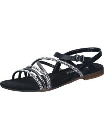 rieker Komfort-Sandalen in schwarz/altsilber/schwarz