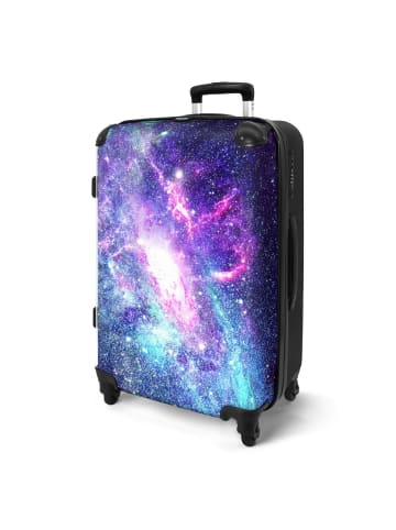 NoBoringSuitCases Suitcase, Koffer, Reisekoffer Weltraum lila blau