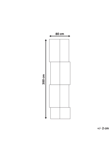 Beliani Kurzflor SANGLI in Beige - (W) 80 x (L) 300 cm