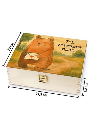 Mr. & Mrs. Panda Teebeutelbox Bär Vermissen Design mit Spruch in Weiß