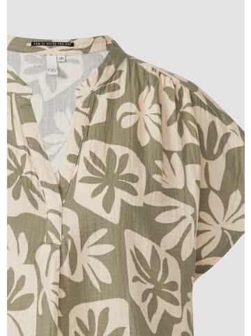 QS Bluse kurzarm in Grün