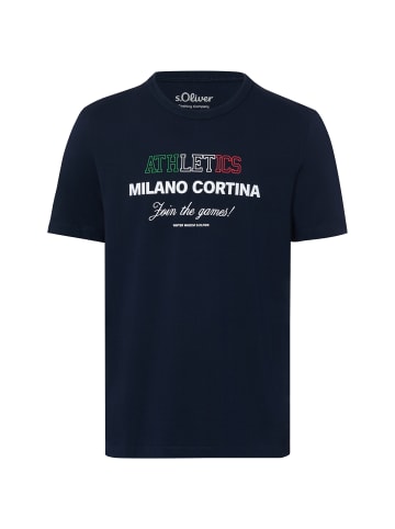 s.Oliver Shirt in marine weiß