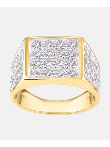 Diamant L'éternel Cluster-Ring aus 375 Gelbgold mit Diamant