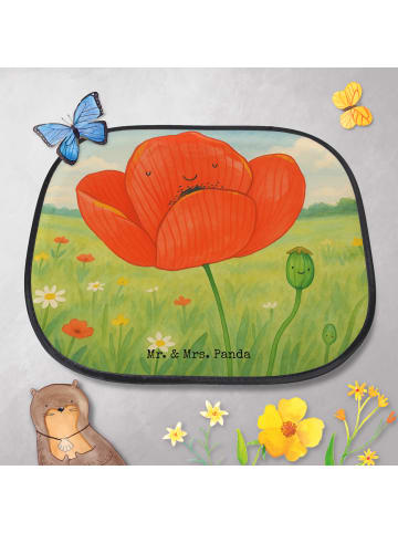 Mr. & Mrs. Panda Sonnenschutz Fürs Auto Blume Mohnblume Design o... in Weiß