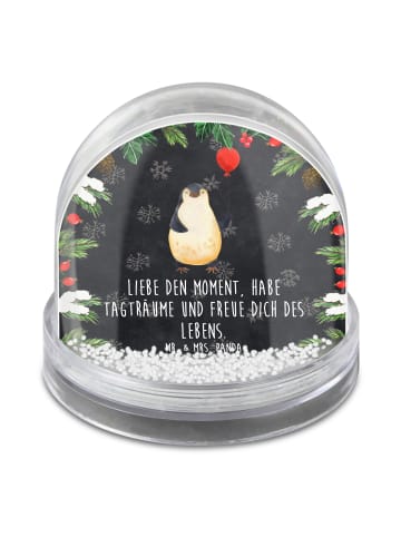 Mr. & Mrs. Panda Schneekugel Pinguin Luftballon mit Spruch in Kreidetafel