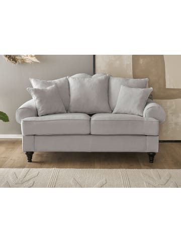 Furn.Design Sofa hellgrau Landhaus, Couch 2-Sitzer 170 cm