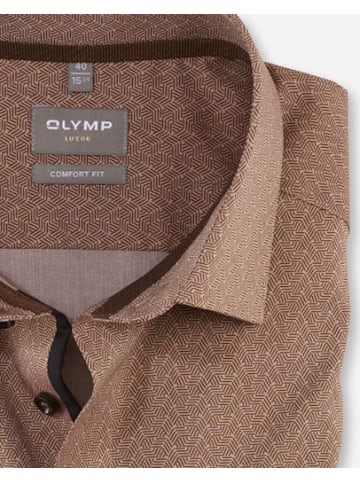 OLYMP  Hemd Luxor comfort fit in Braun