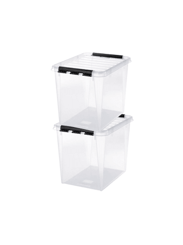 SmartStore 2er-Set Aufbewahrungsbox Classic Transparent 52L