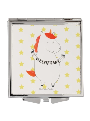 Mr. & Mrs. Panda Schminkspiegel Einhorn Dankeschön ohne Spruch in Weiß