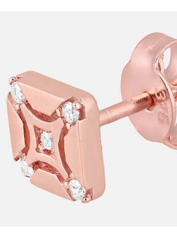 Diamant L'éternel Ohrstecker aus 375 Roségold mit Zirkonia in Roségold