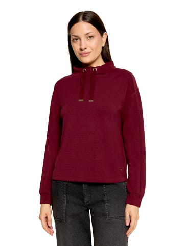 BETTY & CO Sweatshirt mit Stehkragen in Fall Burgundy