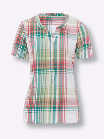 Sieh an! Karobluse in smaragd-grapefruit-kariert
