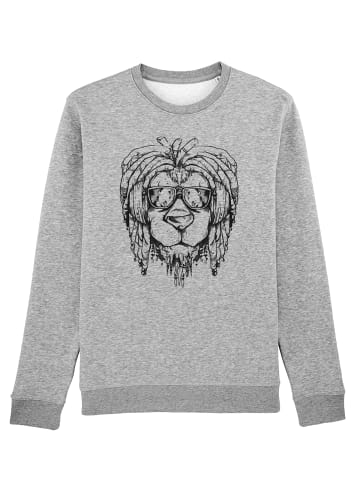 wat? Apparel Sweatshirt Rasta Lion in Grau meliert