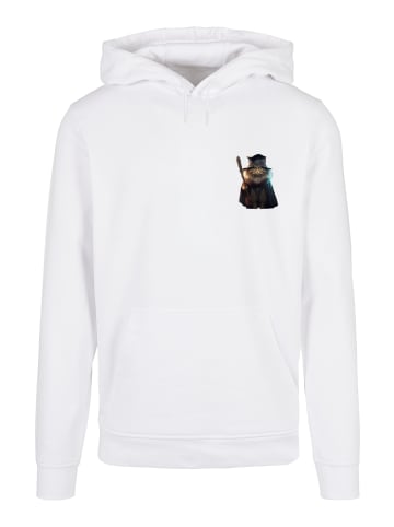 F4NT4STIC Basic Hoodie Wizard Cat HOODIE in weiß