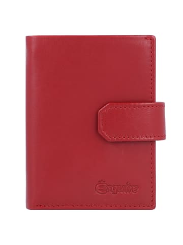 Esquire New Silk Geldbörse Leder 7,5 cm rot