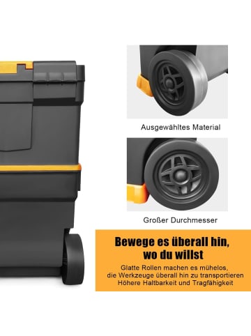 COSTWAY 2 IN 1 Werkzeugtrolley in Gelb