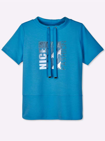 WITT WEIDEN Stehkragen-Shirt in himmelblau