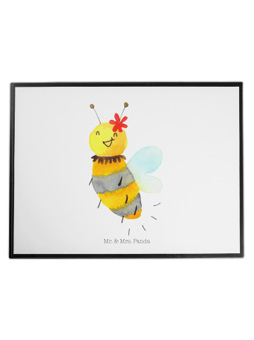 Mr. & Mrs. Panda Schreibunterlage Biene Blume ohne Spruch in Weiß