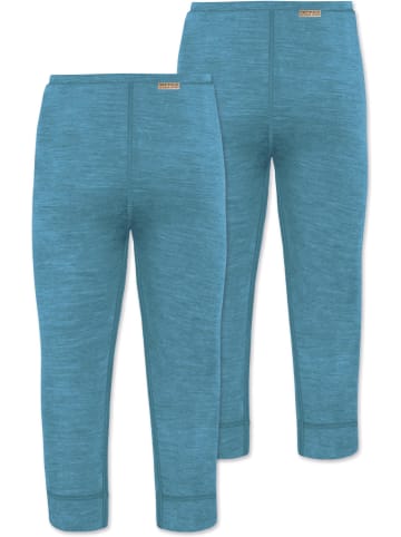Normani Outdoor Sports 2er Pack Baby Merino Hose Leggings Tutira in Blau