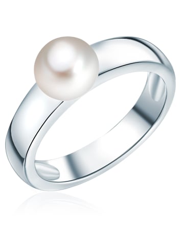 Valero Pearls Perlen-Ring Sterling Silber Süßwasser-Zuchtperle in silber