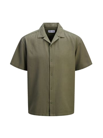 Jack and Jones Hemd Global Waffle Resort Shirt in Oliv