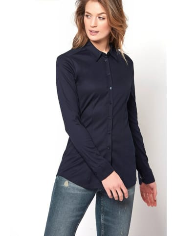 Wappen Longbluse für Damen in blau