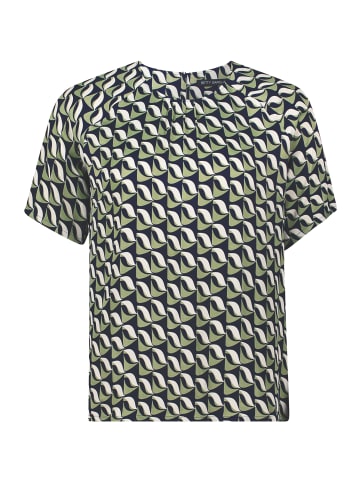 Betty Barclay Schlupfbluse mit Rundhalsausschnitt in Dark Blue/Green