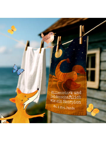 Mr. & Mrs. Panda Handtuch Gäste-WC Sternzeichen Skorpion Design ... in Weiß