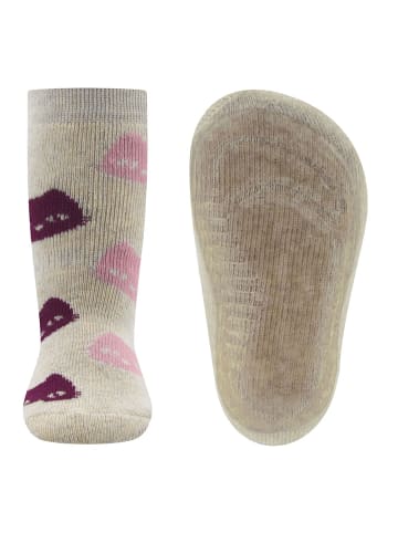 ewers Stoppersocken Katze in beige