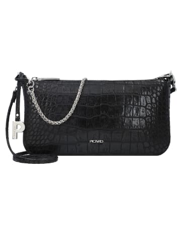 PICARD Auguri Auguri Schultertasche Leder 26 cm in black