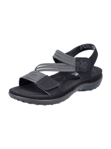 rieker Komfort Sandalen in Schwarz