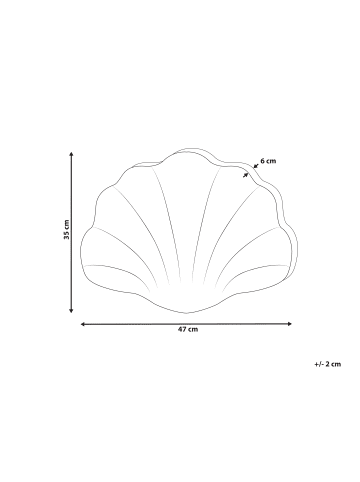 Beliani Dekokissen CONSOLIDA in Grün - (W) 47 x (H) 6 x (L) 35 cm