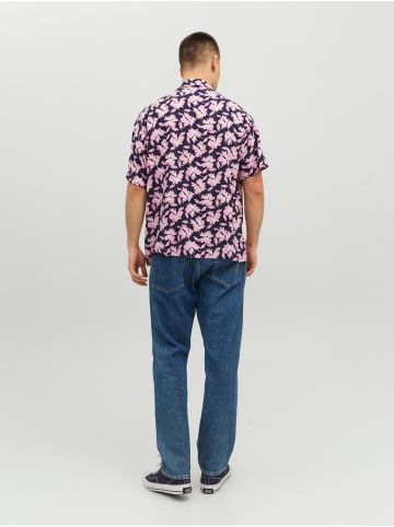 Jack & Jones Florales Kurzarm Hemd Relaxed Fit Shirt JORLUKE in Rosa