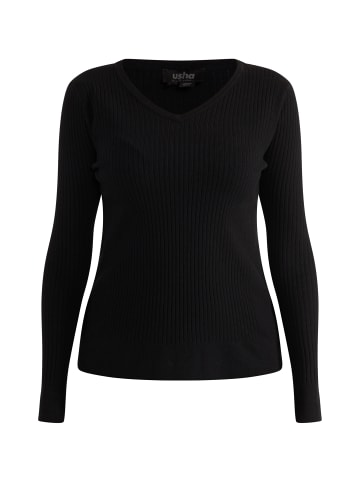 usha BLACK LABEL Strick Pullover in Schwarz