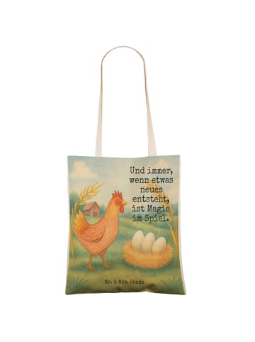 Mr. & Mrs. Panda Einkaufstasche Huhn Stolz Design mit Spruch in Weiß