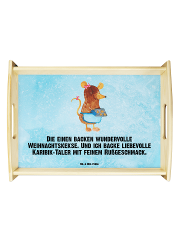 Mr. & Mrs. Panda Teetablett Maus Kekse mit Spruch in Eisblau