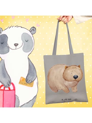 Mr. & Mrs. Panda Tote Bag Wombat ohne Spruch in Light Grey