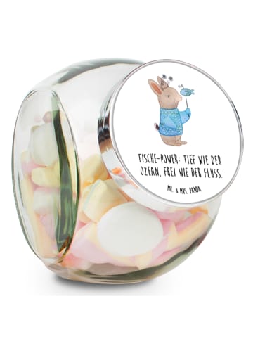 Mr. & Mrs. Panda Kaffeedose Fische Astrologie mit Spruch in Weiß