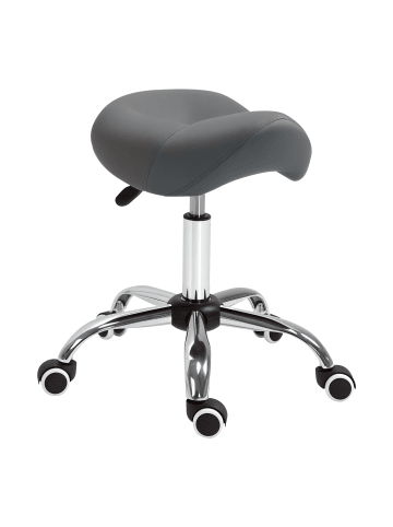 HOMCOM Arbeitshock-52L x 53B x 49-61H cm-Grau