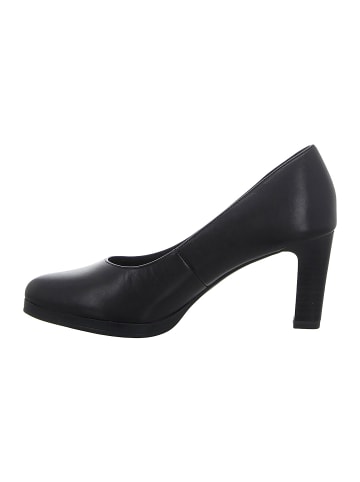 Tamaris Pumps aus Leder mit Absatz Schwarz
