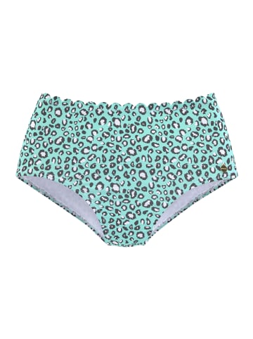 LASCANA Highwaist-Bikini-Hose in mint-bedruckt